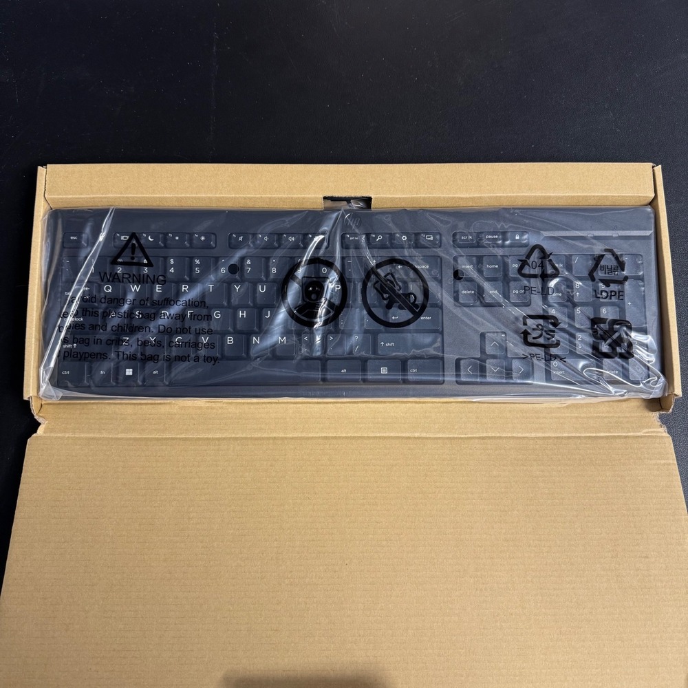 HP 125 Wired Keyboard US Black Full Size USB M27527-001 New